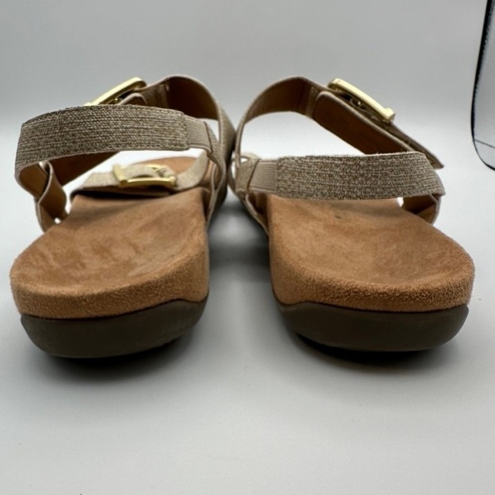 Vionic Slingback Sandals 11 Reese Womens Gold Metallic Buckle Comfort Arch - Picture 6 of 8
